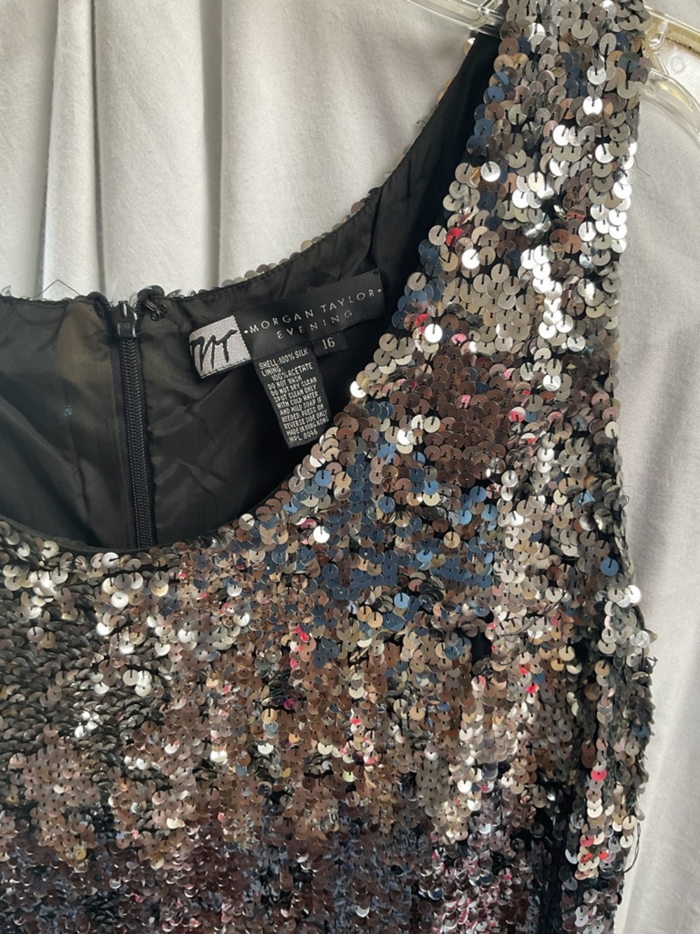 Morgan Taylor Silver Multi-Sequin Tank